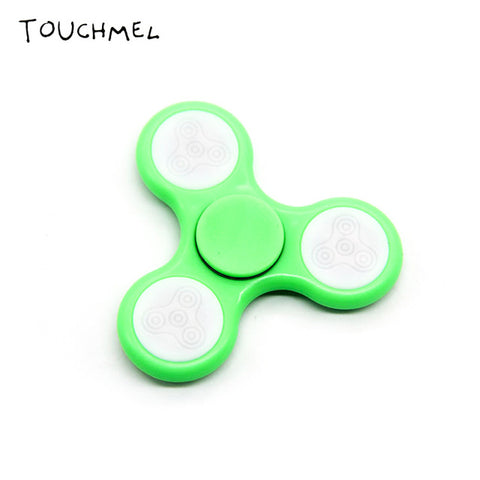 EDC Stress toy Tri Handspinner Metal Batman Hand Spinner LED Top Rainbow Fidget Spinner