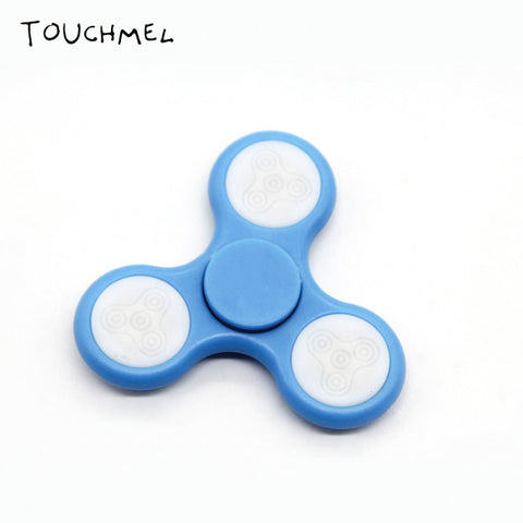 EDC Stress toy Tri Handspinner Metal Batman Hand Spinner LED Top Rainbow Fidget Spinner
