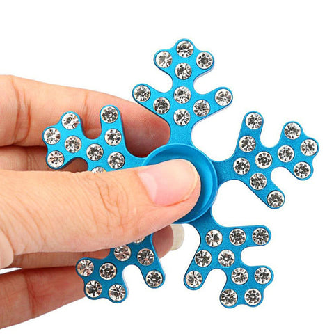High Speed Metal Fidget Spinner Fashion Snowflake Hand Spinner Newest Design Tri-Spinner Stress Relieve Gyro Adult Kid Child Toy