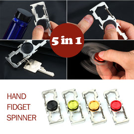New Stainless Steel Hand Spinner R188 Bearing Finger Spinner Fidget Spin For Autism ADHD Anxiety Stress Toy Key Chain Carabiner