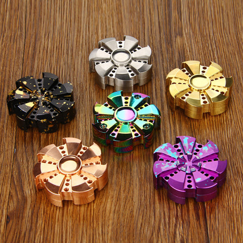 Do Dower EDC Fidget Spinner Rose Turbine Hand Spinner Focus Toys Aluminum Alloy/Steel/Brass/Copper Fidget Spinner Hands Toys