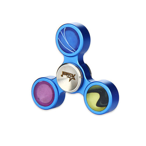 Do Dower Hand Spinner Aluminum Tri-Bar Hand Fidget Spinner Finger Toy Aluminum Made Replaceable Bearing Stress Relief Toy