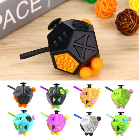 2017 New Version Fidget Cube 2 Stress Reliever Gifts Relieves Anxiety Squeeze Fun 12 Sided Magic Cube For Adults Kids 9 Colors