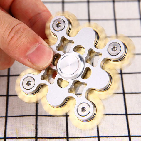 Do Dower EDC Hand Spinner Fidget Spinning Top Brass Aluminum Stress Reliever Fidget Spinner Hand Educational Toys for Kids Adult