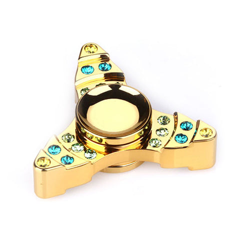 Do Dower EDC Hand Spinner Fidget Toy Crwon Brass Material Desk Toys with 608 Hybrid Ceramic Bearing Spinner Toy for ADHD