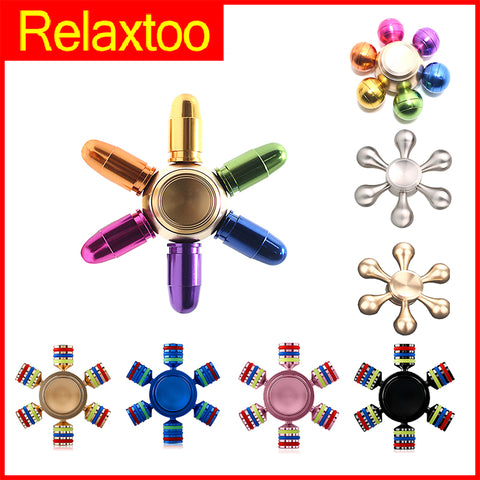 Metal Bullet Hand Fidget Spinner Detachable Finger Spinner Waterproof Design Adult Kid Child Rotation Colorful Stylish Toy Gyro