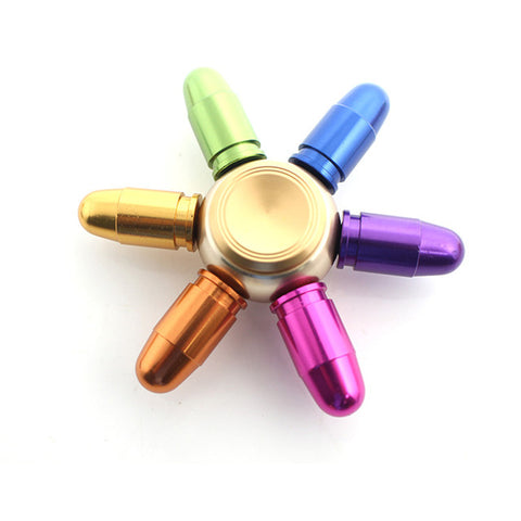 Metal Bullet Hand Fidget Spinner Detachable Finger Spinner Waterproof Design Adult Kid Child Rotation Colorful Stylish Toy Gyro