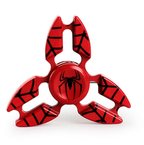 Latest Hero Metal Fidget Puzzle Spinner Hand Newest Iron Man Finger Spinner Spider Man Tri-spinner Adult Kid Child Relax Toy