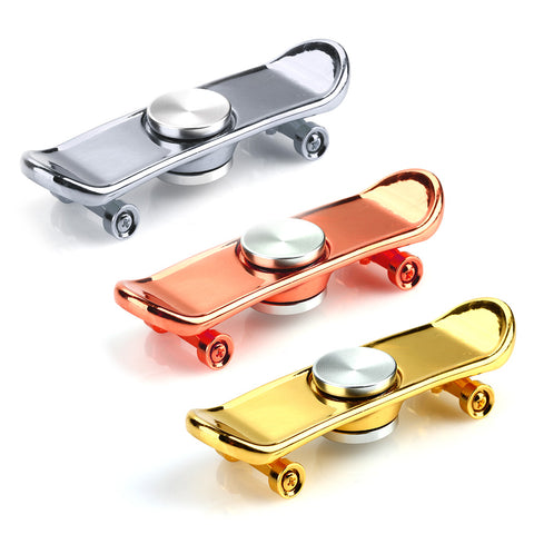 Hand Spinner Finger Skateboard Alloy Holder Scooter Skate   Metal Fidget Spinner Finger Toy For Autism ADHD Relieve Stress Toys