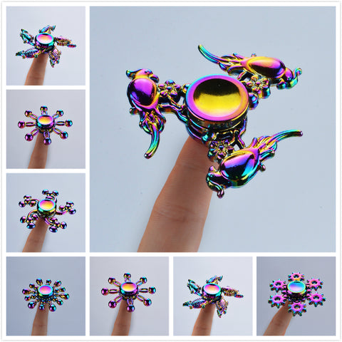 2017 3 colours Tri-spinner Finger Spinner Triangle Handspinner Fidget Hand Spinner Zinc Alloy Fidget Toy Anti Stress Kids Gift