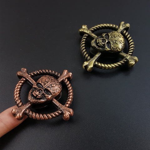 2017 Fidget Spinner Finger Toy Handspinner Metal alloy Anti Stress Christmas Toys for Children Halloween Gifts Skull Head Hand