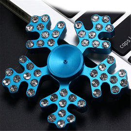 High Speed Metal Fidget Spinner Fashion Snowflake Hand Spinner Newest Design Tri-Spinner Stress Relieve Gyro Adult Kid Child Toy