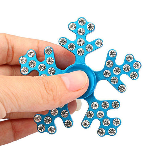 High Speed Metal Fidget Spinner Fashion Snowflake Hand Spinner Newest Design Tri-Spinner Stress Relieve Gyro Adult Kid Child Toy