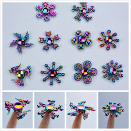 2017 Multicolour Fidget Spinner Hand Spinner Finger Toy Metal alloy Anti Stress Fidget Christmas Birthday Gift Bearing