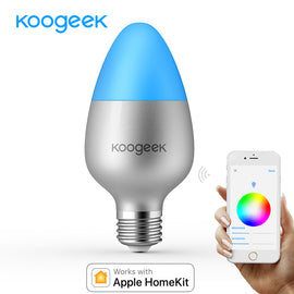 Koogeek Smart illumination E26 E27 8W Dimmable Wifi Light Smart LED Bulb 16 Million Colors for HomeKit Siri Smart Remote Control