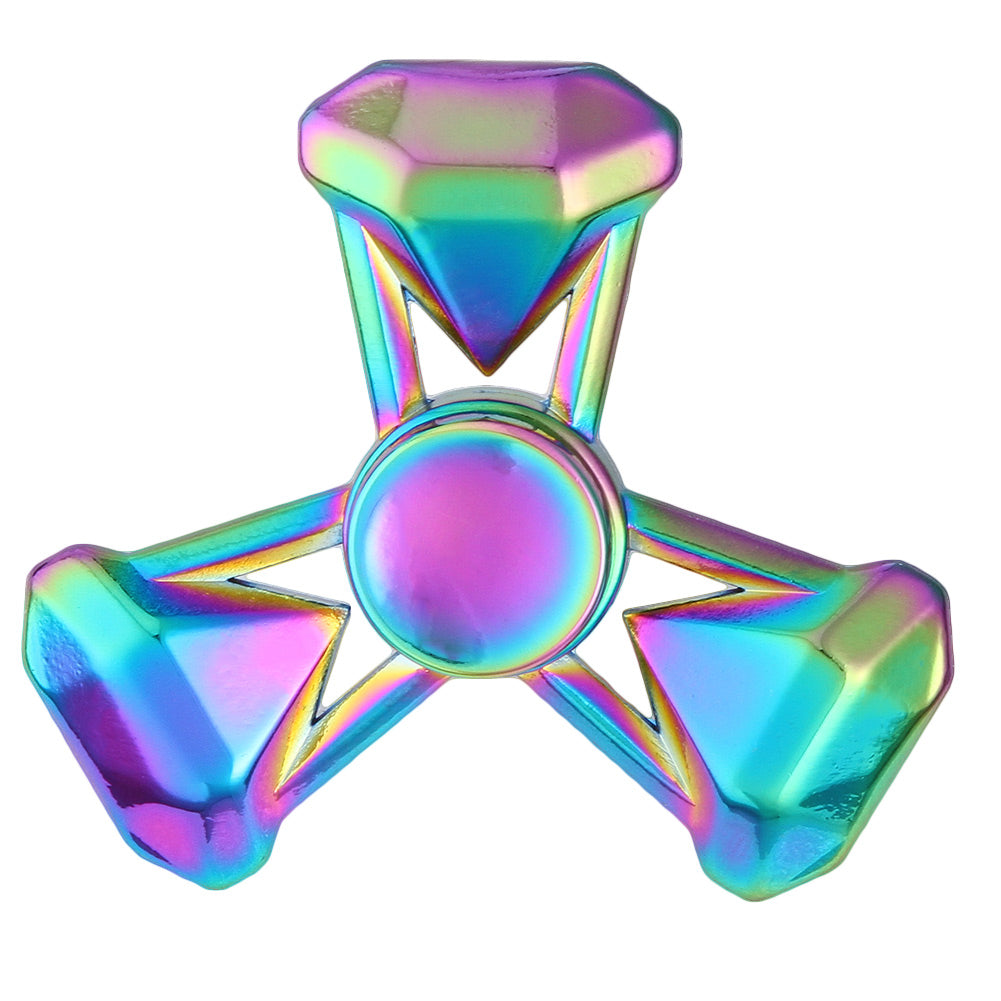 Gyro Toys with Retail Box Stress Relief Toys Rainbow Alloy Cool Hand Spinner Diamond Colorful Fidget Spinner