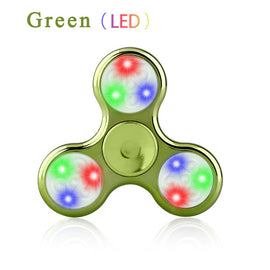 Crystal Fidget Hand Spinner LED Fantastic Glowing Twinkle Spinner EDC Finger Tri-spiner Light Funny Gyro Adult Kid Hero Toy Gift