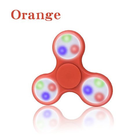 Crystal Fidget Hand Spinner LED Fantastic Glowing Twinkle Spinner EDC Finger Tri-spiner Light Funny Gyro Adult Kid Hero Toy Gift