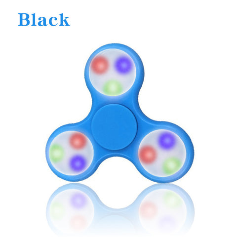 Crystal Fidget Hand Spinner LED Fantastic Glowing Twinkle Spinner EDC Finger Tri-spiner Light Funny Gyro Adult Kid Hero Toy Gift