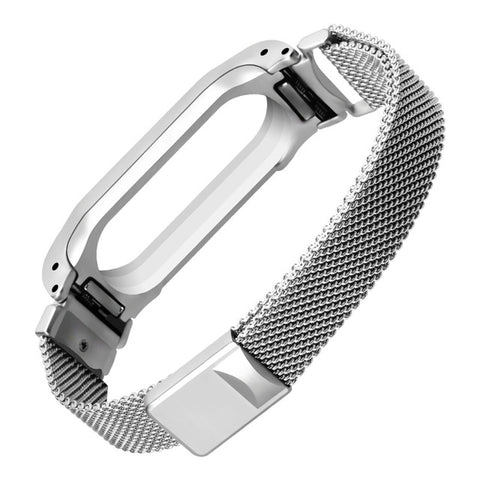 Metal Strap For Xiaomi Mi Band 2 Screwless Stainless Steel Silica gel Bracelet For MiBand 2 Replace Accessories For Mi Band2