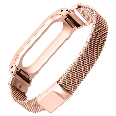 Metal Strap For Xiaomi Mi Band 2 Screwless Stainless Steel Silica gel Bracelet For MiBand 2 Replace Accessories For Mi Band2