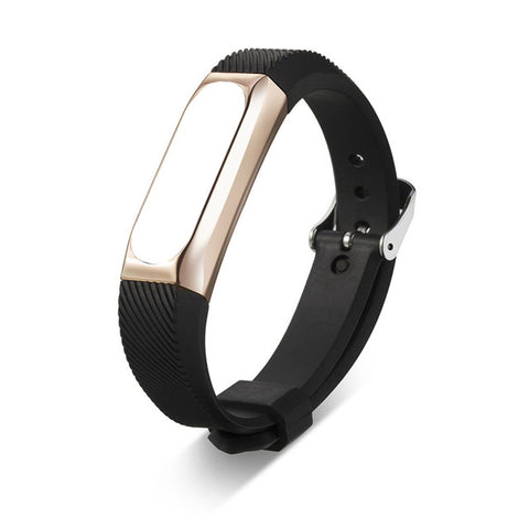 Metal Strap For Xiaomi Mi Band 2 Screwless Stainless Steel Silica gel Bracelet For MiBand 2 Replace Accessories For Mi Band2